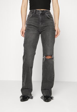 Gina Tricot Petite Flared jeans - black