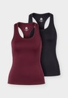 2 PACK ESSENTIAL TRAINING VESTS - Débardeur - black/bordeaux