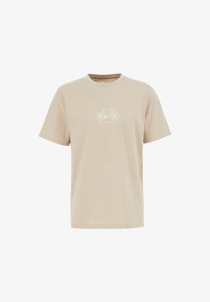 WE Fashion, T-shirt con stampa - beige