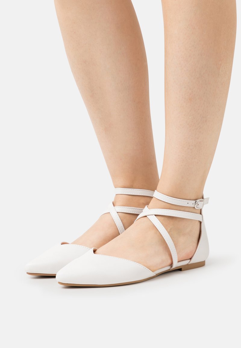 Anna Field Ankle strap ballet pumps white Zalando.de