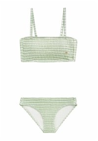 SHIRRED REGULAR FIT - Bikinitop - white green gingham
