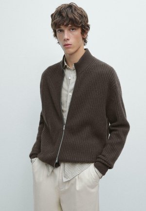 ZIP-UP  - Gilet - dark brown