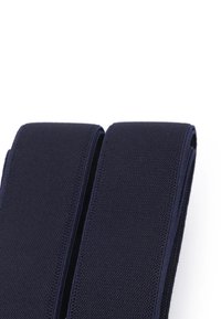 Sangles élastiques bleu marine avec une finition texturée, présentant des bords nets et une surface lisse, adaptées à diverses applications d'attache.