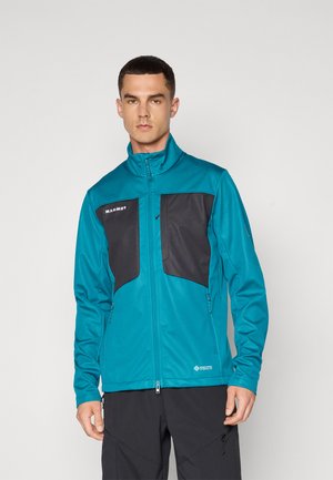ULTIMATE JACKET MEN - Softshelljacke - deep teal/black