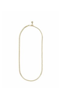 Guldtonad halsband med en smidig, flexibel, rund design. Har en lås för säker fastsättning. Snygg, minimalistisk utseende.