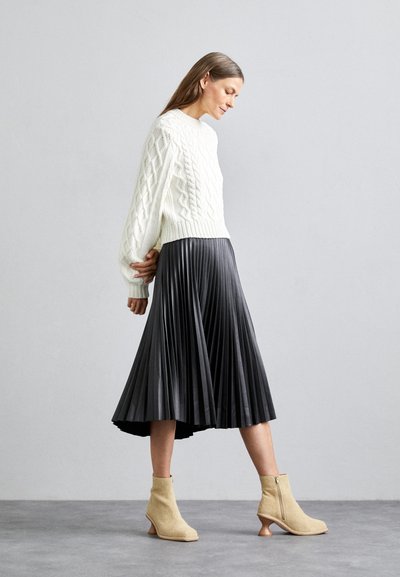Proenza Schouler White Label PLEATED SKIRT - Skladaná sukňa - black