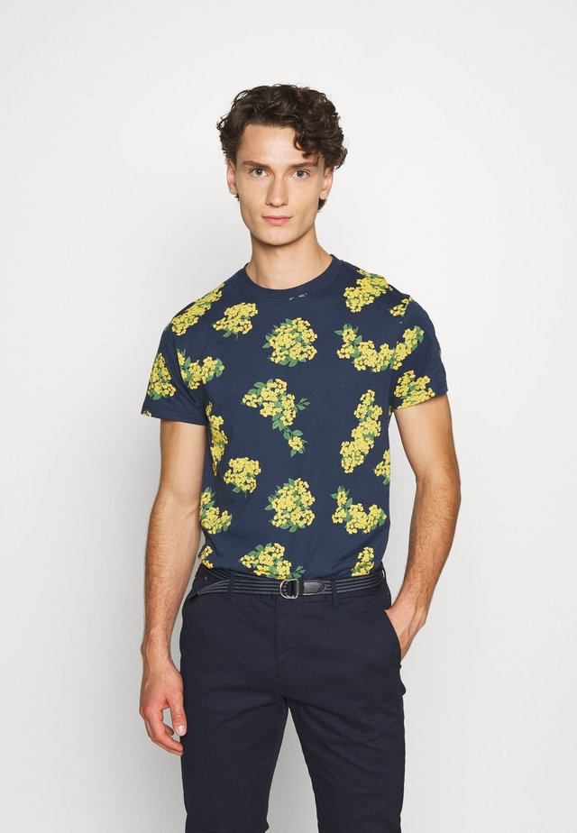 ELLIOT REPEAT PRINT TEE - T-shirts med print - navy