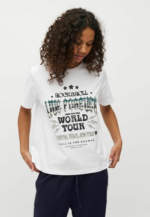 LIVE FOREVER - Print T-shirt - white