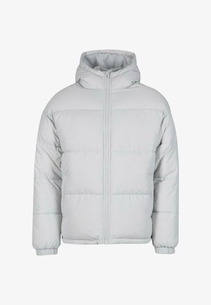 Urban Classics, BASIC PUFFER WITH HOOD - Zimná bunda - lightasphalt