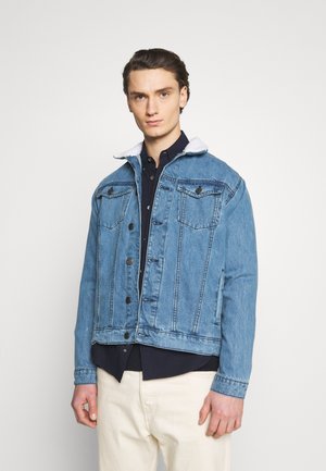 BORG TRUCKER - Jeansjacka - blue