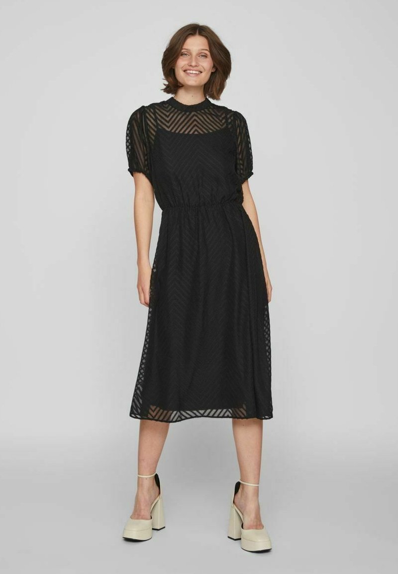 VILA KURZÄRMELIGES - Day dress - black
