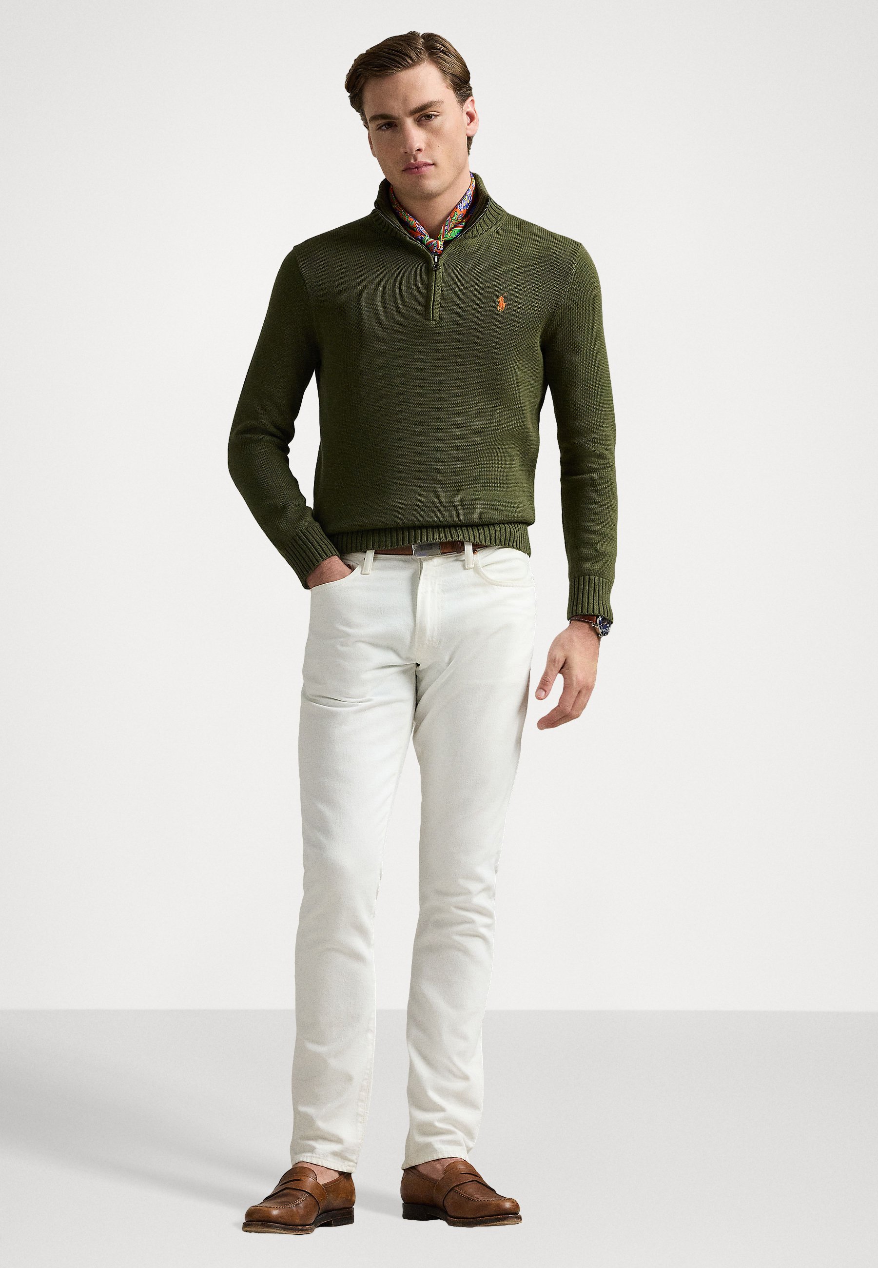 Polo Ralph Lauren COTTON QUARTER-ZIP MOCKNECK SWEATER - Pullover