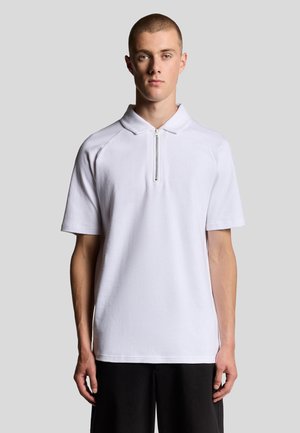 SS INTERLOCK ZIPPED  - Poloshirt - white