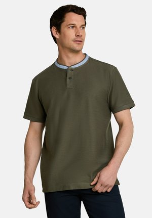 TOM TAILOR, POLOSHIRT MIT STEHKRAGEN - Polo shirt - deep leaf green