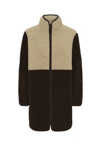 LCVIGGA LONG JACKET - Flísová bunda - white pepper/brown