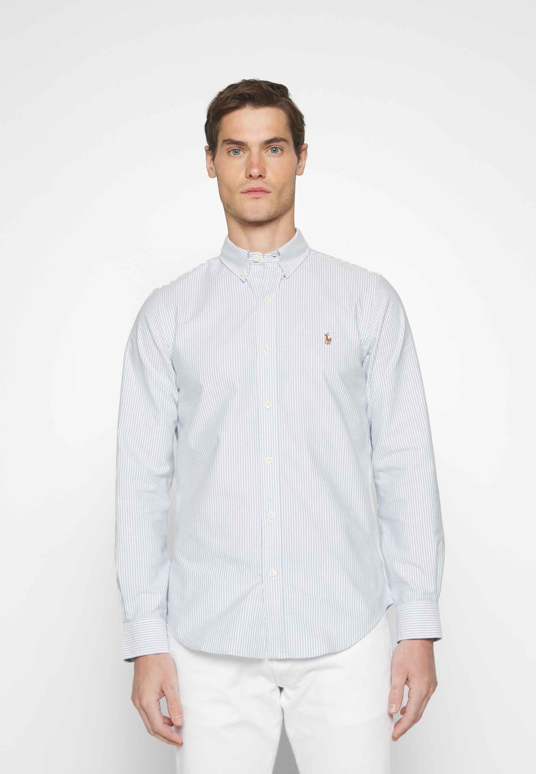 Polo Ralph SLIM FIT OXFORD SHIRT - Camisa blue/white/blanco Zalando.es