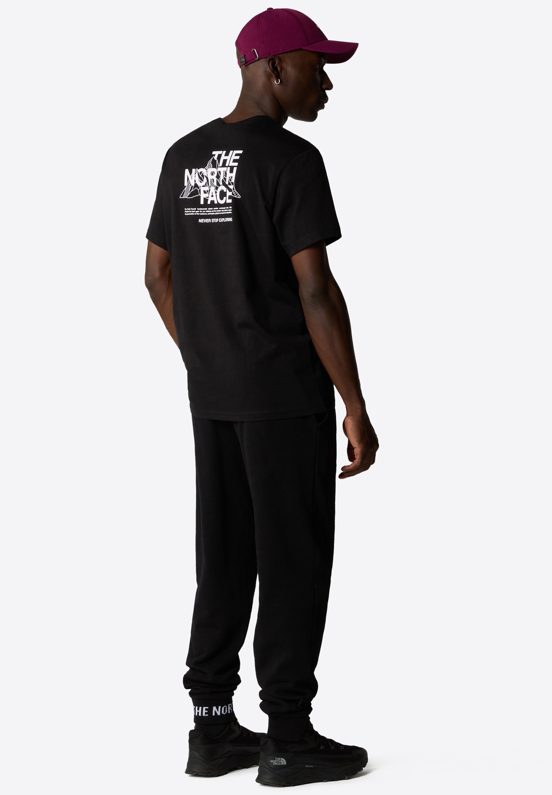 ★英国発*The North Face*新作*Mountain Sketch back Tシャツ/WF The North Face Mountain Sketch back print oversized t-shirt