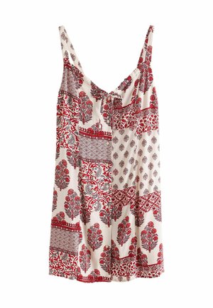 TIE FRONT SUMMER - REGULAR FIT - Freizeitkleid - red pasiley print