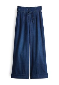 MID RISE CROPPED RELAXED FIT - Jeans a zampa - mid deep blue