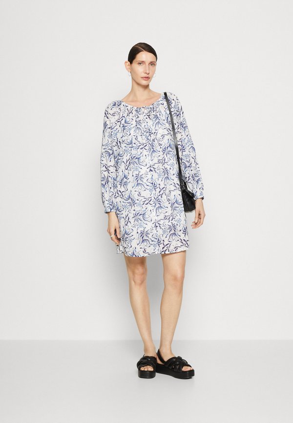 DRESS PRINTED SHORT LENGT H SHAPE FRONT SLIT TAPE DETAILS - Day dress - multi4