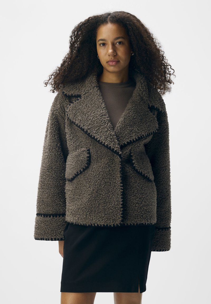 Object Fleecejas zwart