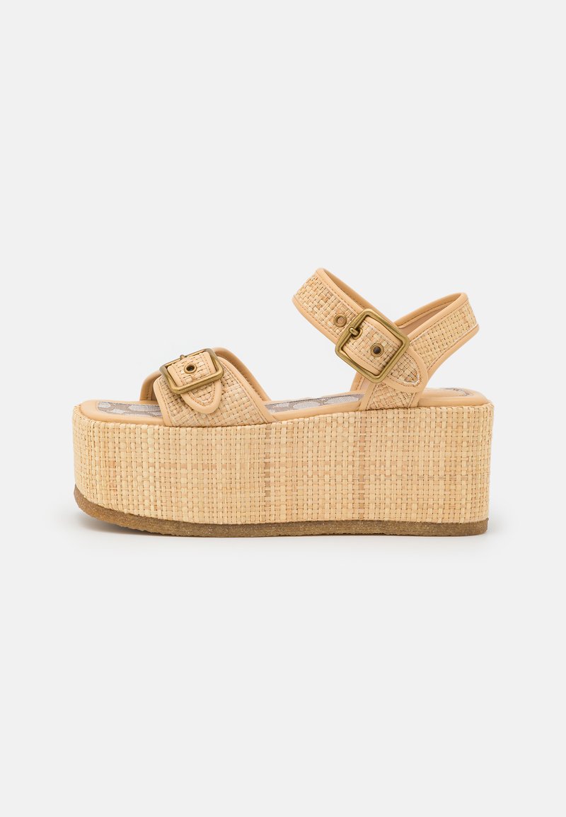 Damen Sneaker | Coach Plateausandalette natural/beige - AA91969 Damen Sneaker | Coach Plateausandalette natural/beige - AA91969