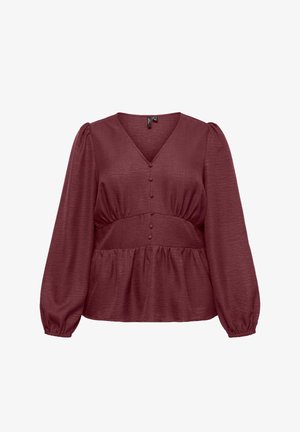 Vero Moda Curve, TOP VMMELANEY TOP - Blusa - windsor wine