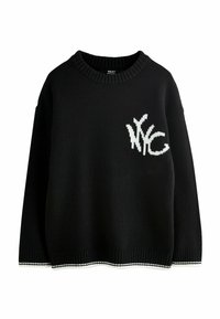Next REGULAR FIT - CREW NECK - Pullover - black nyc