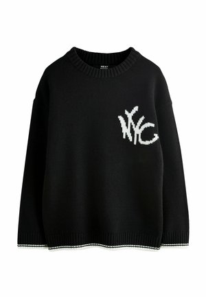 Next REGULAR FIT - CREW NECK - Strickpullover - black nyc
