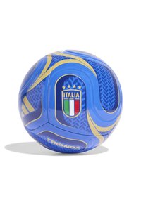 Plavi i zlatni nogometna lopta Italije s FIGC logom, četiri zvjezdice i natpisom "Trionda Club" na bijeloj pozadini s sjenom.