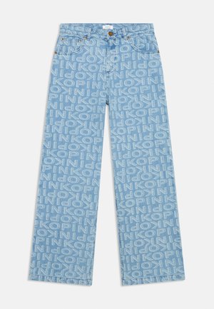 ALLOVER LOGO - Straight leg jeans - light blue