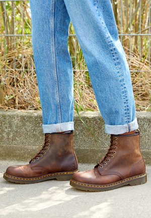 Lace-up ankle boots - dark brown