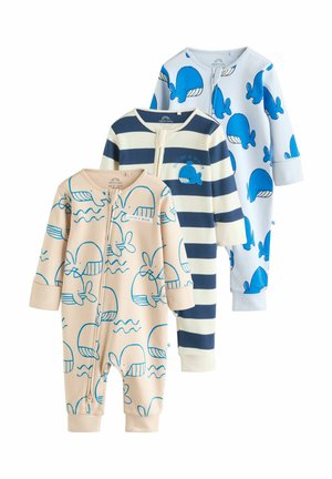 REGULAR FIT - TWO WAY ZIP 3 PACK - Pyjamas - blue whale