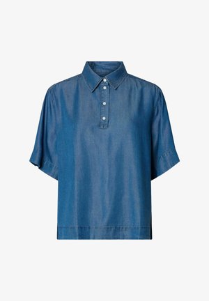 Selected, POLOSHIRT OVERSIZED FIT - Bluza - medium blue denim