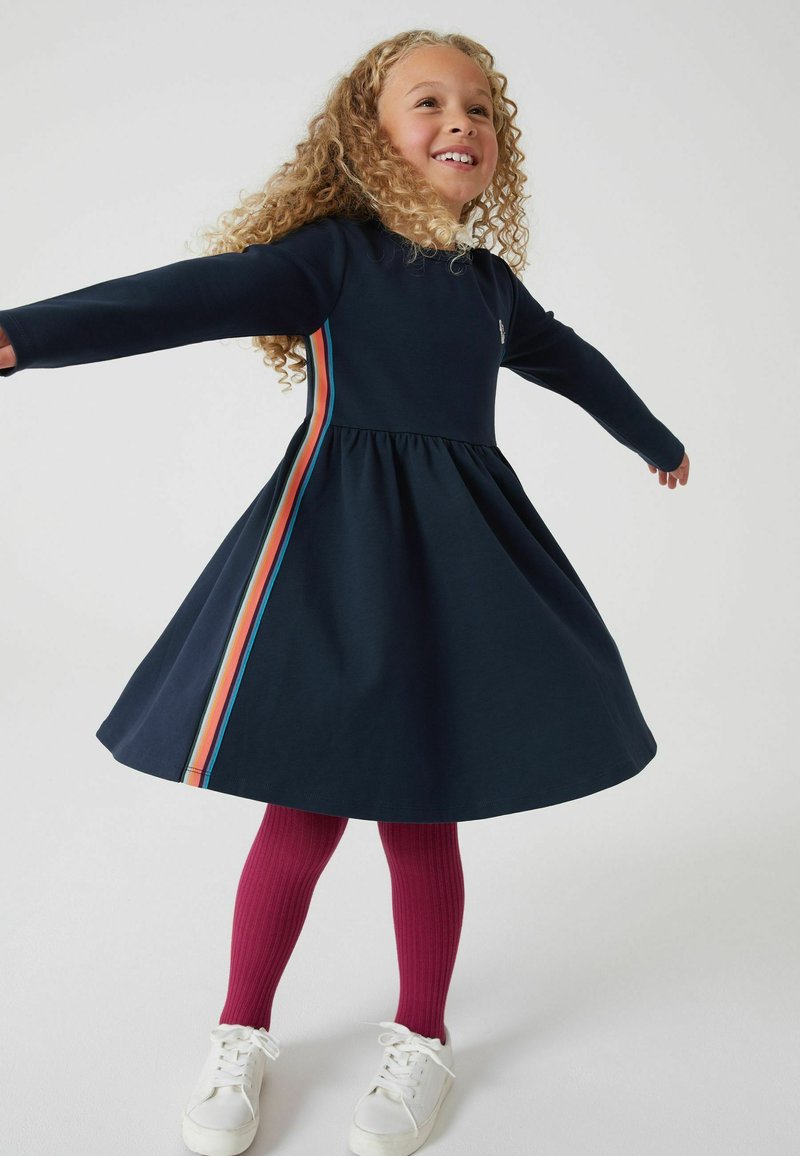 Paul Smith Junior ZEBRA LOGO ARTIST STRIPE PONTE - Vardagsklänning - navy