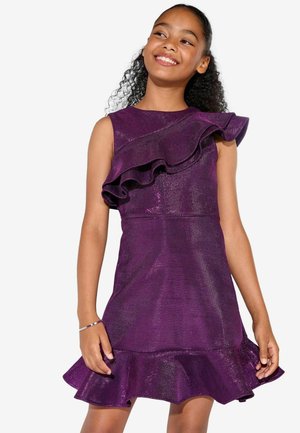 REGULAR FIT - FRILL DETAIL GLITTER PARTY  - Rochie cocktail/Rochie petrecere - purple