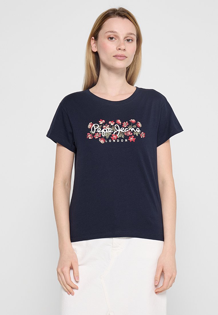 Pepe Jeans T-shirt print donkerblauw