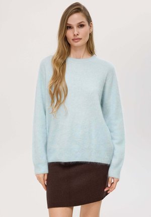 BRUSHED CREW-NECK - Pullover - blue