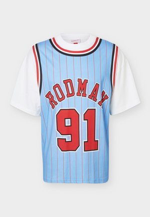 Mitchell & Ness, BEST IN CLASS TEE CHICAGO BULLS DENNIS RODMAN - Ρούχα για κλαμπ - blue