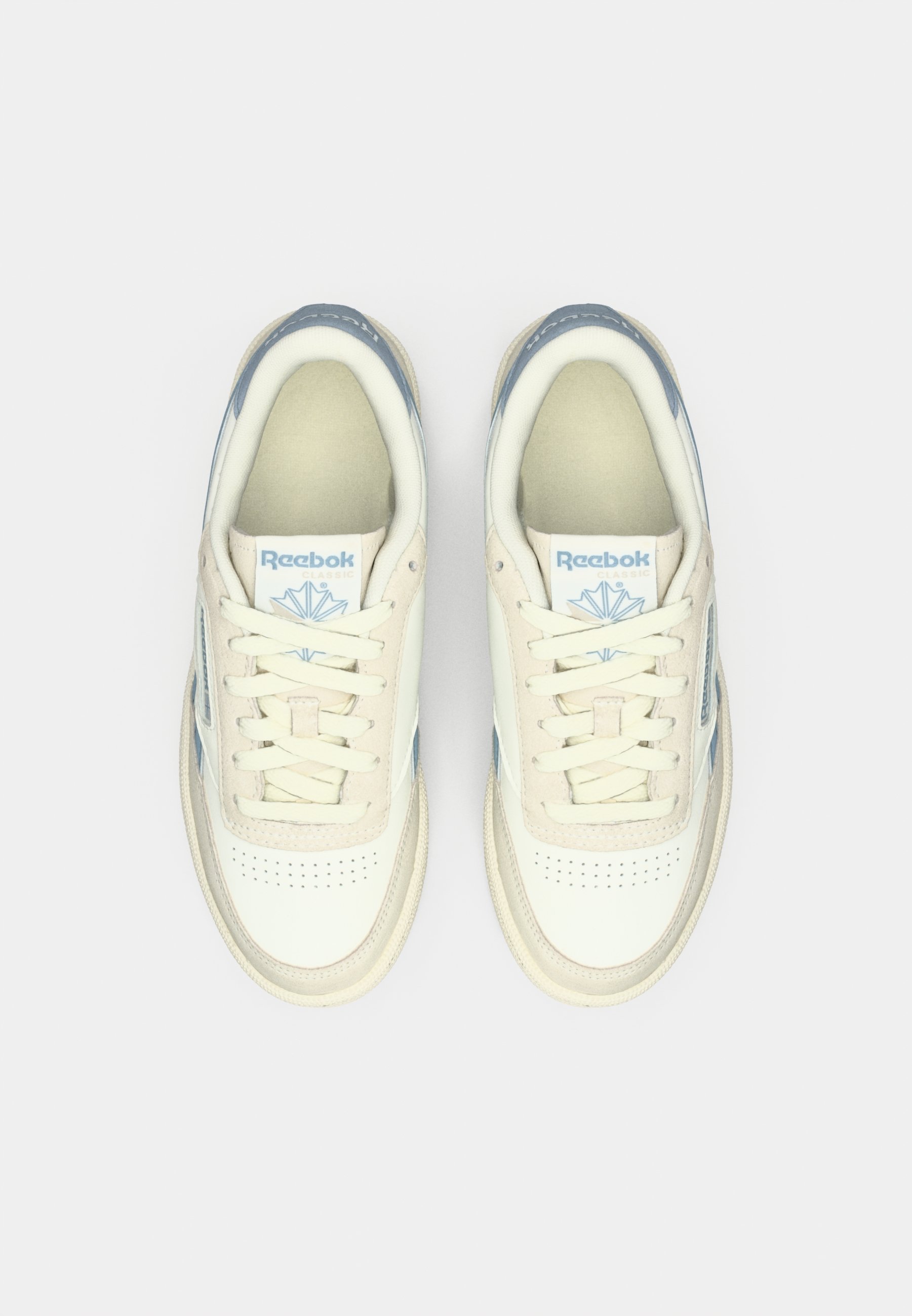 reebok off white & blue club c revenge shoes