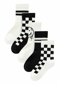 Next - FIVE PACK - Sokken - white black checkerboard Miniatuurafbeelding 1