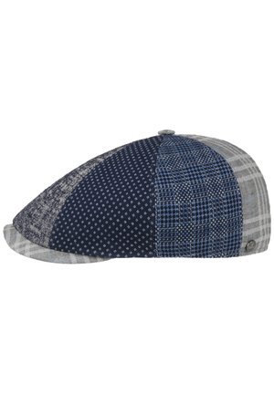 Lierys GALLES PATCHWORK FLAT - Beanie - blau grau