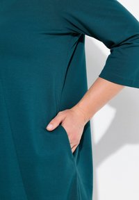 Ulla Popken V-NECK  - Maglietta a manica lunga - dark petrol