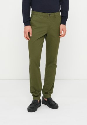ESSENTIAL SLIM FIT - Chino hlače - new army green