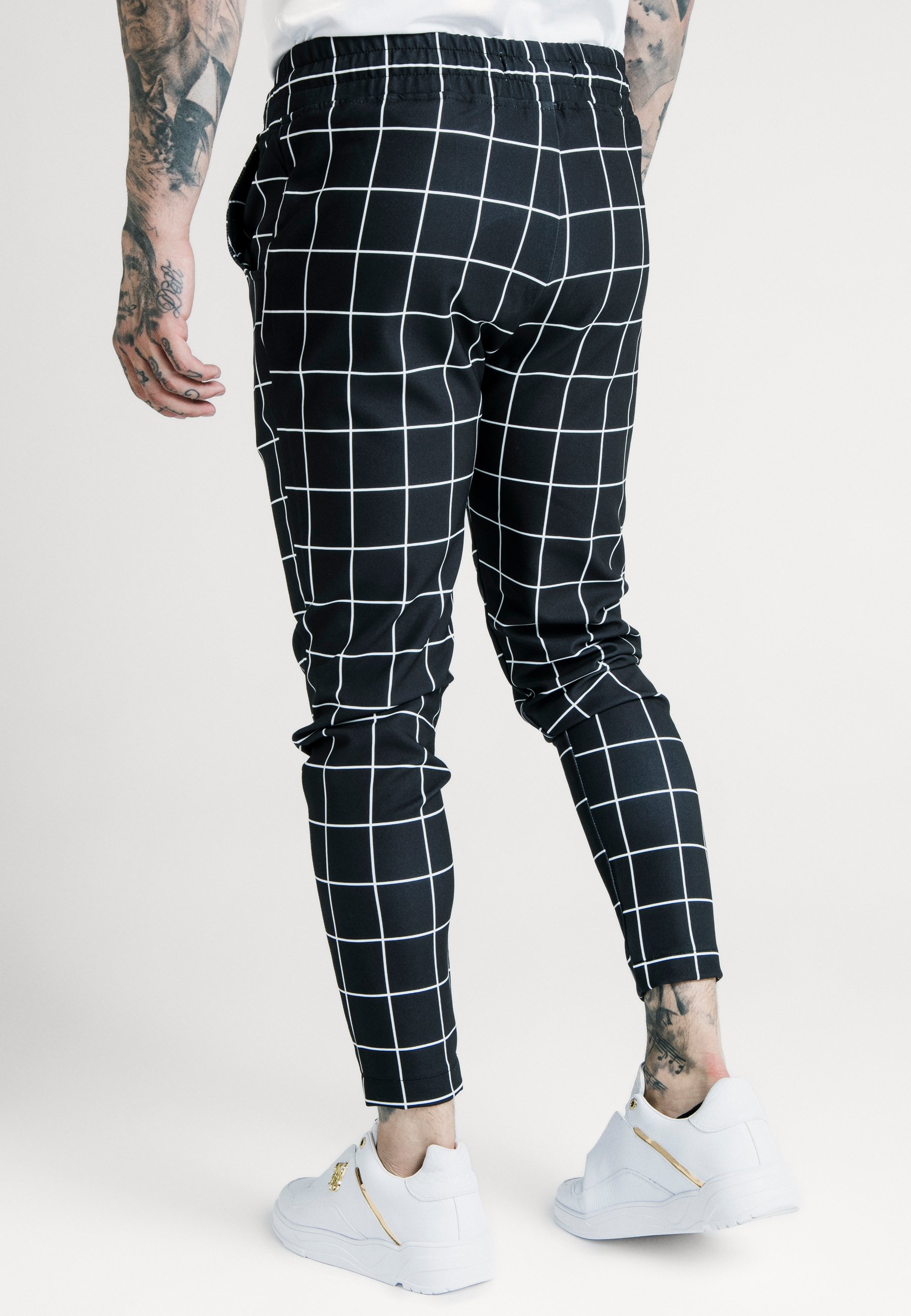 SIKSILK SMART JOGGER PANT - Broek - black/white/Zwart - Zalando.nl