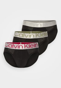 HIP BRIEF 3 PACK - Briefs - black/grey/red