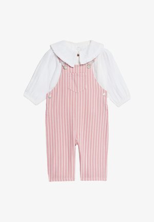 Marks & Spencer TICKING STRIPE OUTFIT SET - Salopette - pink mix
