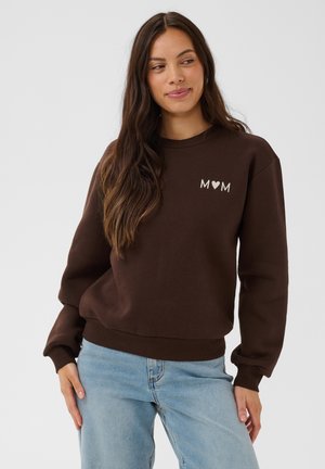 Kaffe Sweatshirt - coffee bean turtledove emb.