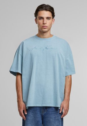 AUTOGRAPH HEAVY BOXY  - T-shirt med print - light blue