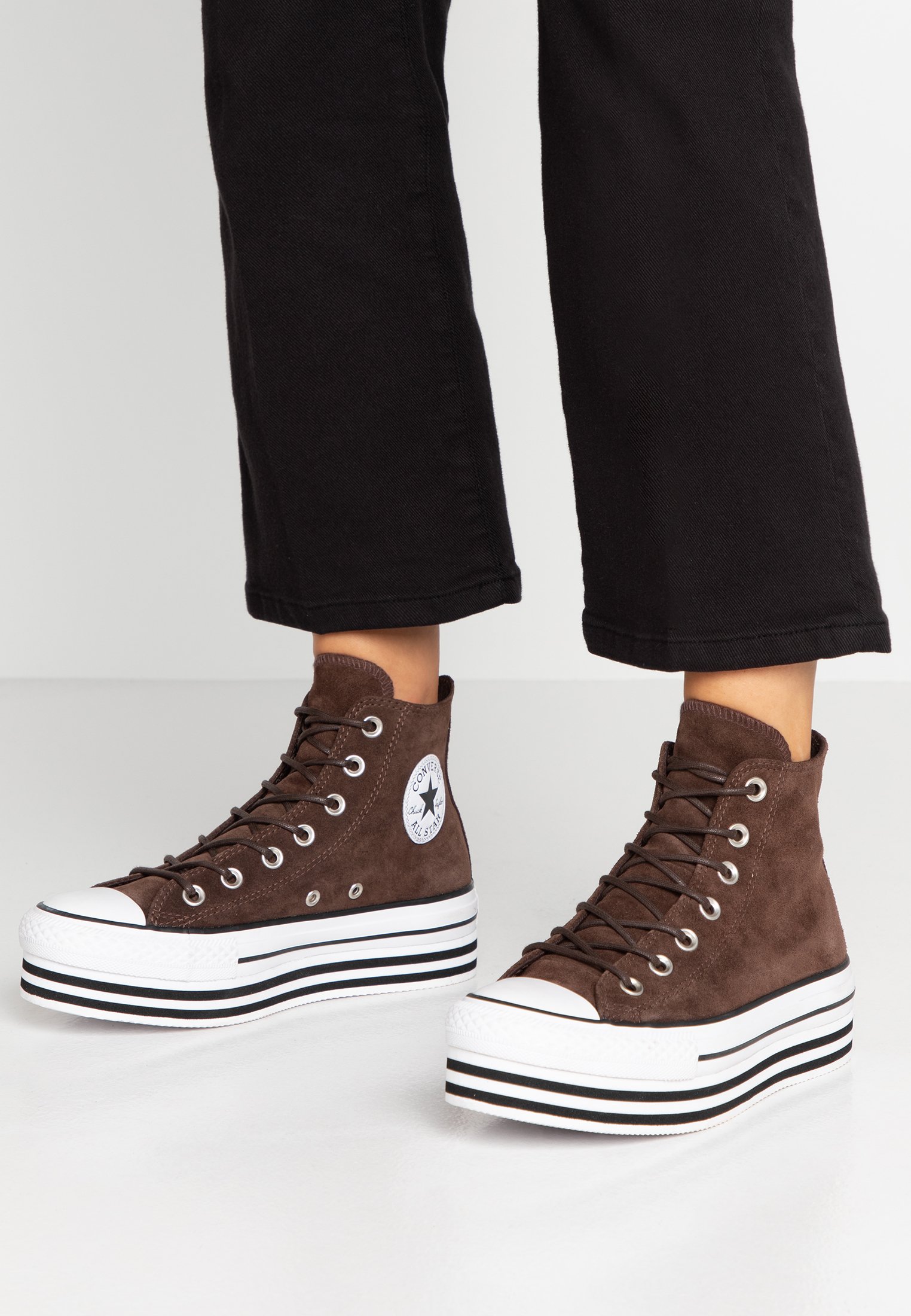 Converse CHUCK TAYLOR ALL STAR LAYER BOTTOM Höga sneakers Ny Converse All Star Känga Vintage Läder Höga Brun Skor för